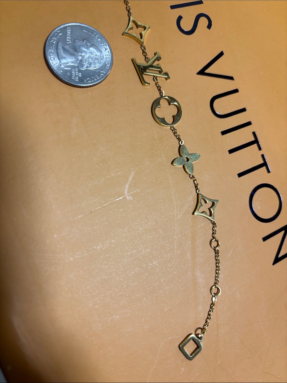 Louis Vuitton Gold Monogram Charm Bracelet - Picture 6 of 7